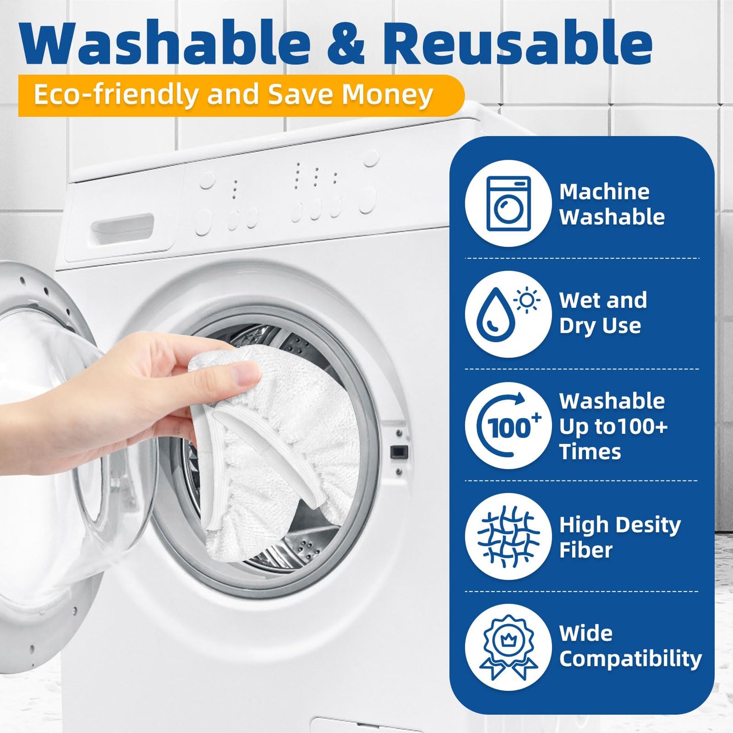 LOVECO 8 Pack Universal Microfiber Cloths for Handheld Steam Cleaner - Compatible with Bissell Steam Shot, PurSteam, Wagner Spraytech, McCulloch, etc - Reusable Washable Steam Cloth Accessories