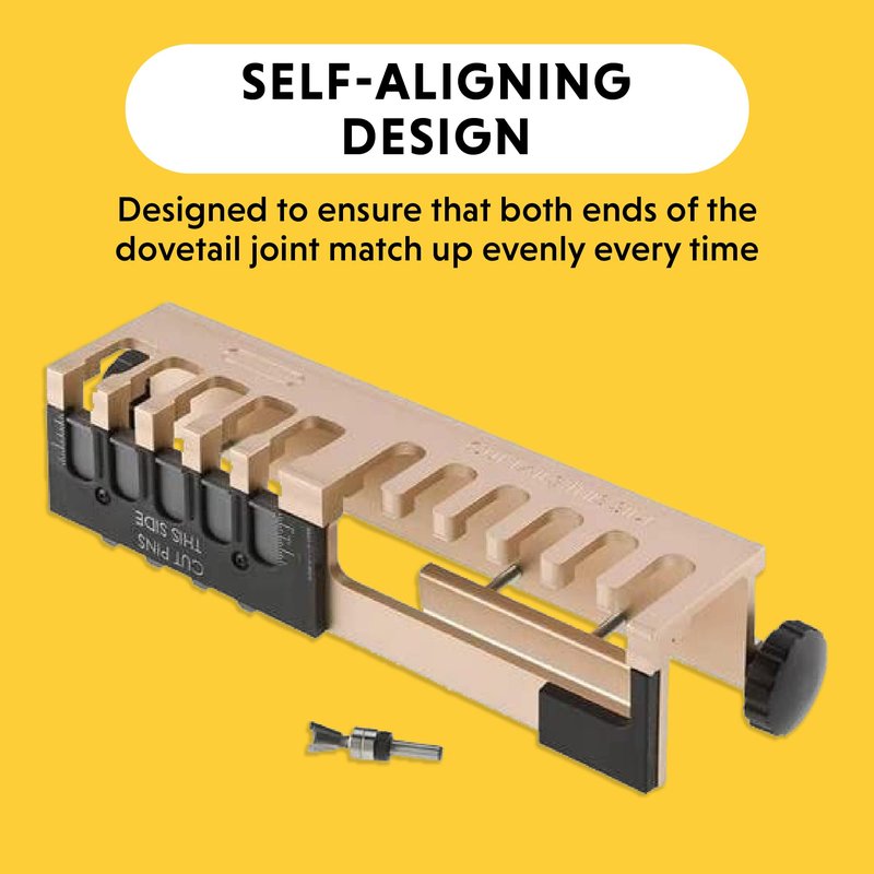 General Tools Woodworking Dovetail Jig - 12" Template Kit for Furniture & Wood Cabinet Making,Gold