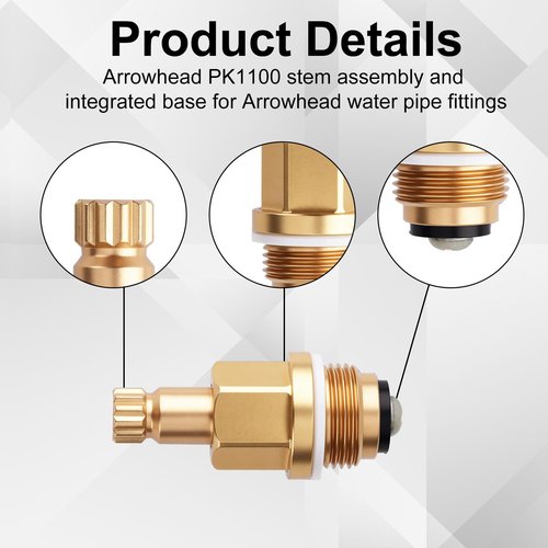 Faucet Replacement Parts, Hose Faucet Valve Cap with Screws Washers Brass Assy and One-Piece Bonnet Suitable for Arrowhead PK1100