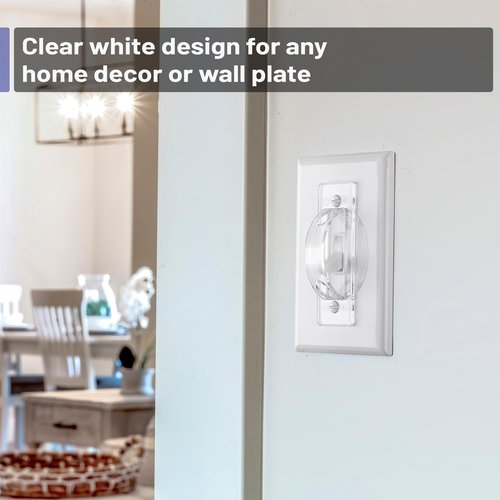 Bates Light Switch Guard - 6 Pack Child Proof Covers, Clear Toggle Switch Blocker