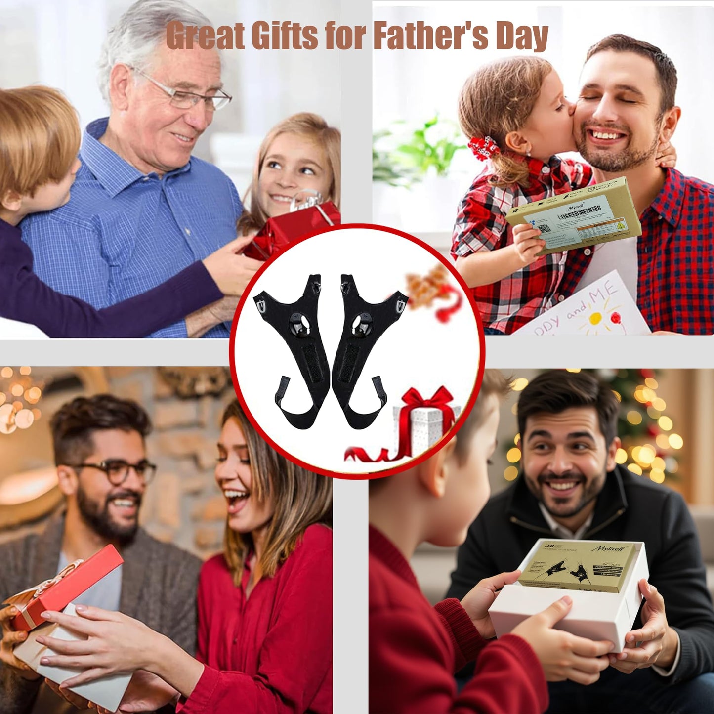 Mylivell Handsfree LED Flashlight Gloves, Fathers Day dad Gifts for Fishing dad, Camping Flashlight Gadgets for Men, Gloves with Lights for Working on Cars, Handy Mens Gifts, Mens Tools Gifts