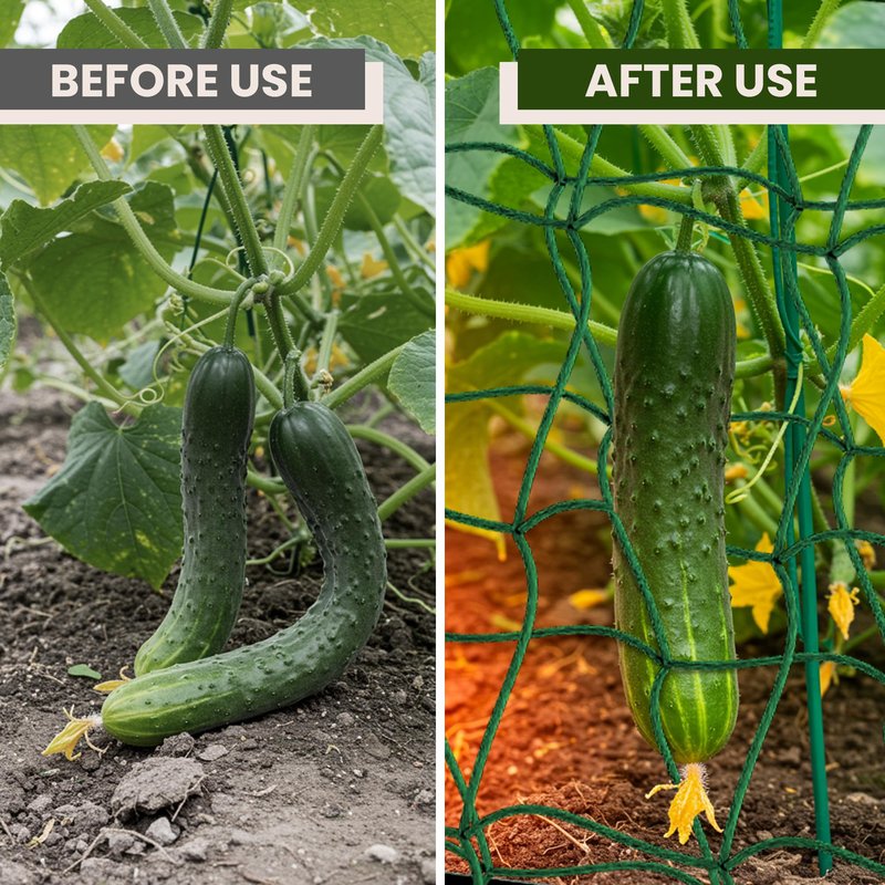53x53 Cucumber Trellis for Raised Bed - A Frame Vegetable Support - Garden Trellis for Climbing Plants Outdoor - Cucumbers, Pea, Zucchini, Squash, Tomato, Green Bean, Vine, Watermelon, Melon, Pumpkin
