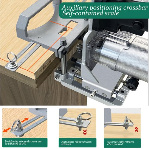Mortise and Tenon Jig Tools for Woodworking Routers, Fit 2.5 Inch Woodworking Routers, Slotting Length Up to 2 Inch, Includes Milling Cutters, Bayonet Screws, Pilot Hole Bits etc