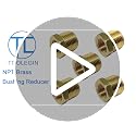 5-Pack 1/2" NPT Male to 1/4" NPT Female Brass Pipe Fittings Reducer Adapter Set — 1200 PSI