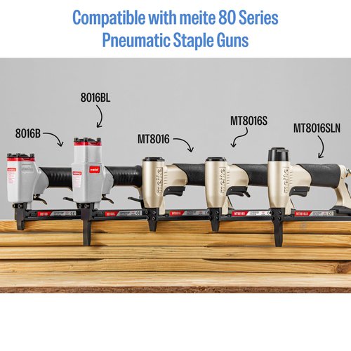 meite 21 Gauge Upholstery Staples, 1/2-Inch Crown with 3/8-Inch Length Galvanized Heavy Duty Staples for Staple Guns MT8016, MT8016S, and MT8016SLN (10,000 Counts)
