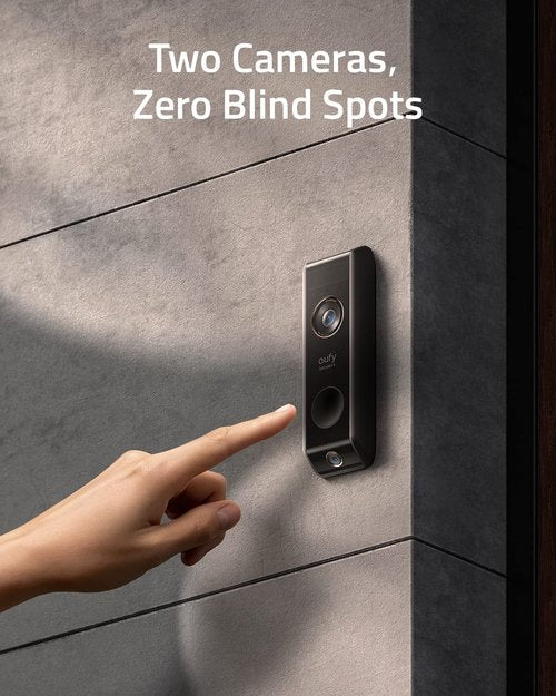 eufy Security Video Doorbell S330, 2K HD Video Doorbell, HD Security Camera, Battery-Powered Add-On, Dual Motion Detection, Package Detection, Family Recognition, No Monthly Fee, Motion Alerts