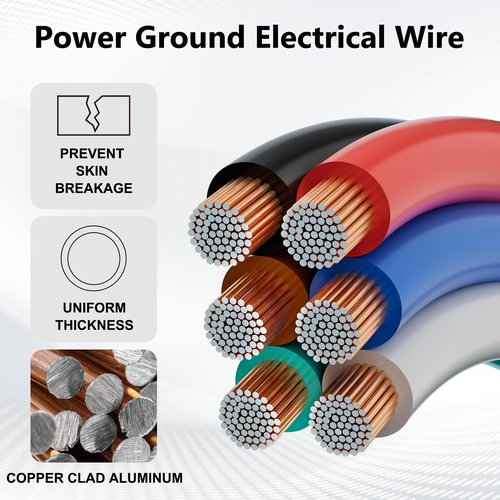 16 Gauge Wire (2-Pack Red/Black Each 25FT), 16AWG CCA, Low Voltage Automotive Primary Harness Wire for Battery, Car Audio, Remote Trailer, Security Alarm, Hook Up Electrical Wires for DIY DC