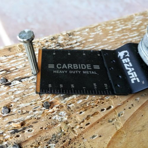 EZARC Carbide Oscillating Tool Blades, Multitool Blades Heary Duty for Hard Material, Metal, Nails. Bolts. Screws, 3-Pack