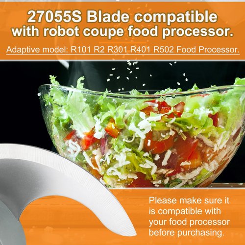 27055 Replacement S Blade Compatible with robot coupe R101, R2, R2N, R2B, R2U Commercial Food Processor, S Smooth Blade Assembly