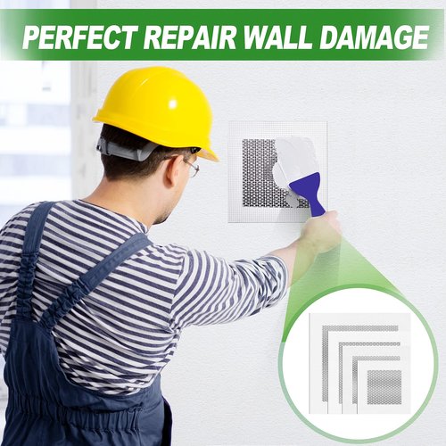 FixBuild Drywall Repair Kit, 13 Piece Aluminum Wall Repair Patch Kit, 2/4/6/8 inch Aluminum Drywall Patch, Quick Fix Plaster