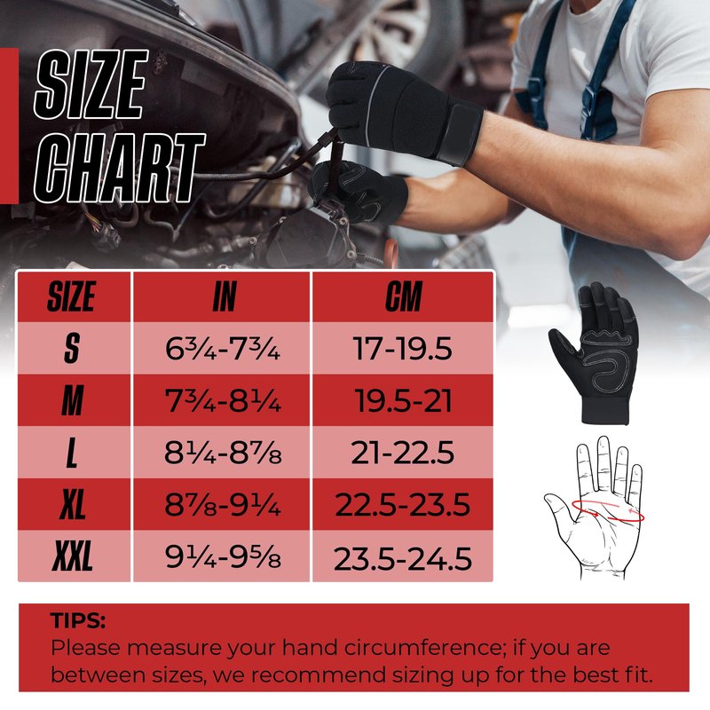 HANDLANDY Work Gloves Mens & Women, Utility Safety Mechanic Working Gloves Touch Screen, Flexible Breathable Yard Work Gloves (Medium, Black)