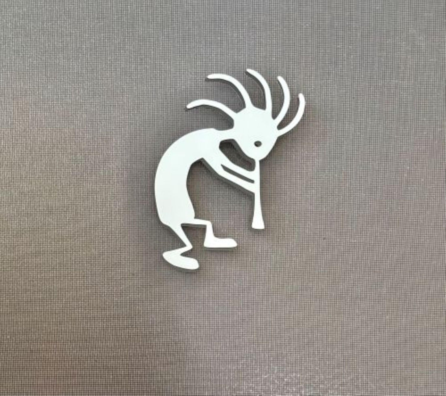 DCentral® Kokopelli Flexible Vinyl Safety Screen Magnets: Double-Sided. White-Easier to See Day & Night. Decorative. Helps Stop Walking into Screens, for Non-RETRACTABLES, Size W 3.75" x L 6.5"