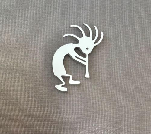 DCentral® Kokopelli Flexible Vinyl Safety Screen Magnets: Double-Sided. White-Easier to See Day & Night. Decorative. Helps Stop Walking into Screens, for Non-RETRACTABLES, Size W 3.75" x L 6.5"