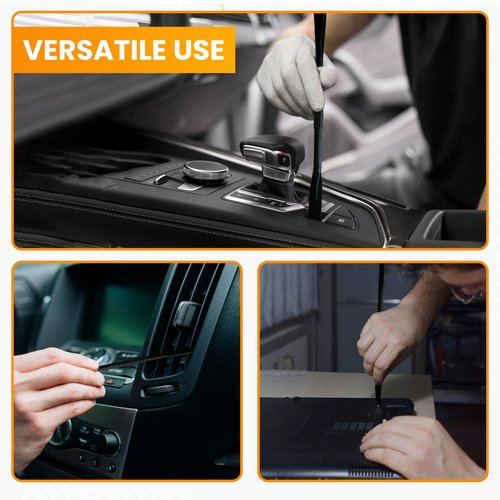 Fine My Auto 3-Piece Non-Marring Pry Bar Tool Set – Double-Ended Plastic Trim Removal Tool Kit, 150mm Durable Picks for Auto, Electronics, Mold Chips, Phones & Tablets - Pry Tools