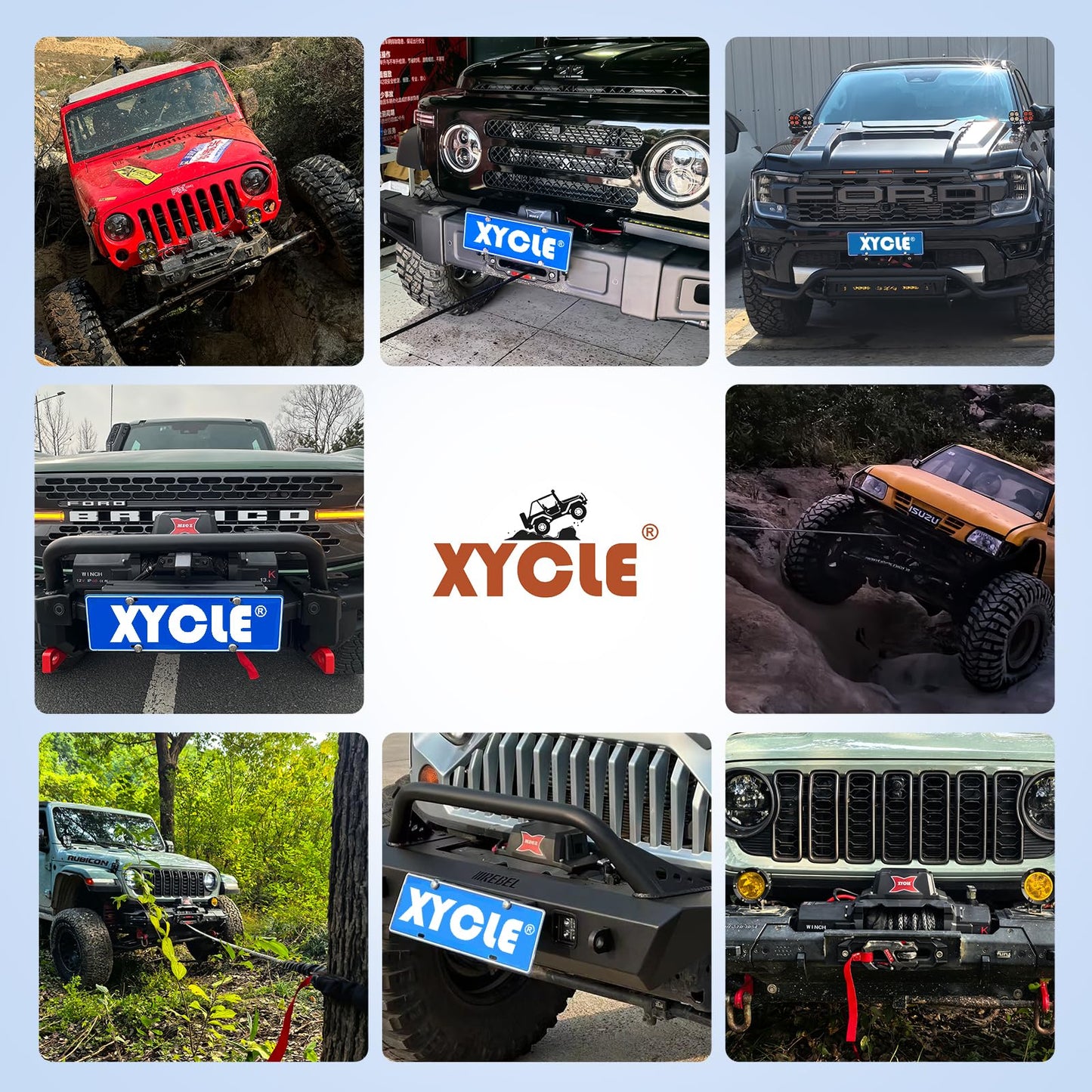 XYCLE13500lbs12V Electric Winch IP68waterproofOff-Road Vehicle Rescue winchs with2wireless Remote Controls and Synthetic Rope Suitable for Towing SUVs,Loggers,Trucks,Trailers,Jeeps,4WD (Dark-Gray)
