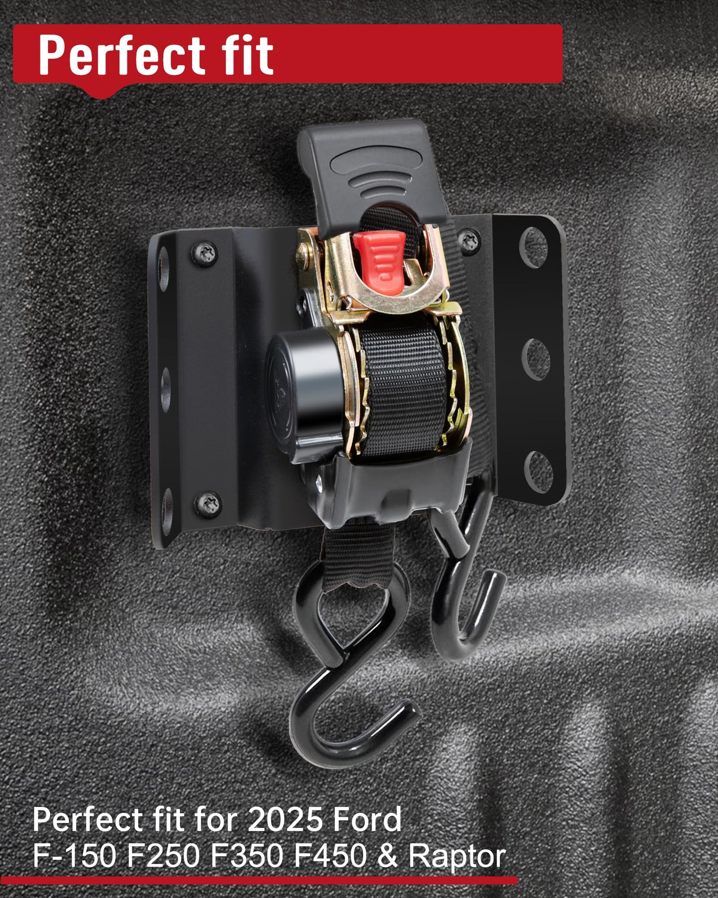 Ultimate Retractable Ratchet Straps for Ford F150, Retractable Truck Bed Ratchet Straps for Ford F150, Compatible with Ford F-150 F250 F350 F450 2015-2025