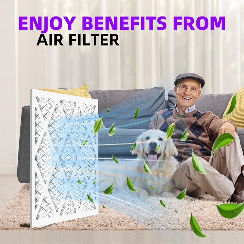 Qingzhug 20x20x1 MERV 13 (6-Pack) Pleated Air Filter (Actual Size: 19.75"x19.75"x0.75") MPR 1900 & FPR 10, Furnace Air Filters, 20x20x1 air filter