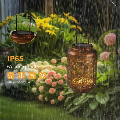Solar Lanterns Outdoor, Hummingbird Garden Decoration, Waterproof LED Hanging Lights, Metal Solar Decor for Yard Deck Patio Lawn,Birthday Gift for Women,Mom,Grandma