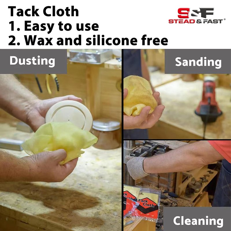 5 inch Wet Dry Sanding Discs Hook & Loop 60 pcs, 400 600 800 1000 1500 2000 Grit Silicon Carbide Orbital Sander Sandpaper, Assortment with Tack Cloth, for Automotive Wood Metal by S&F STEAD & FAST
