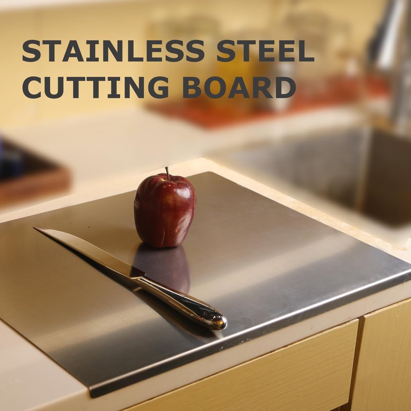 OTAVILEM Stainless Steel Cutting Boards for Kitchen, Kneading Cutting Board Mats, Metal Cutting Board for Meat, Fruits, Vegetables, Bread, and Baking Large Cutting Boards 19.7"L x 15.7"W