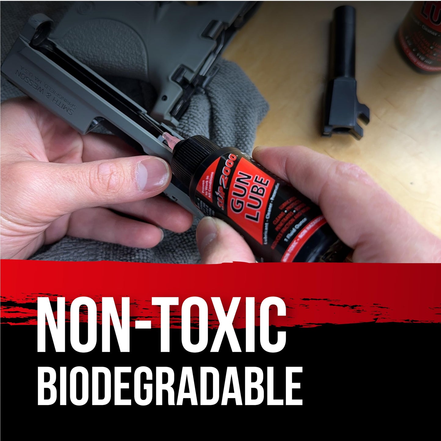 Slip 2000 Gun Lube Buddy Pack, Squeeze Bottle with Needle Tip Applicator for All Firearms, 100% Pure Synthetic CLP, Gun Lubricants for Peak Performance, (4 oz and 1 oz)