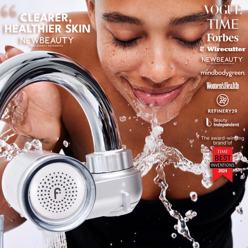 Filterbaby Skincare Filter 2.0, Bathroom Sink Filter Faucet for Men and Women’s Skin Care, 99.9% Chlorine Removal – 0.000001 mm Carbon Fiber, Clinically Tested, Skin Hydration in 2 Weeks (Chrome)