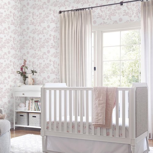 Heroad Boho Peel and Stick Wallpaper Pink Floral Contact Paper 17.3"x78.7" Leaf Wall Paper Removable Self Adhesive Wallpaper for Cabinet Bathroom Waterproof Nursery Decor Vinyl Papel Tapiz para Pared