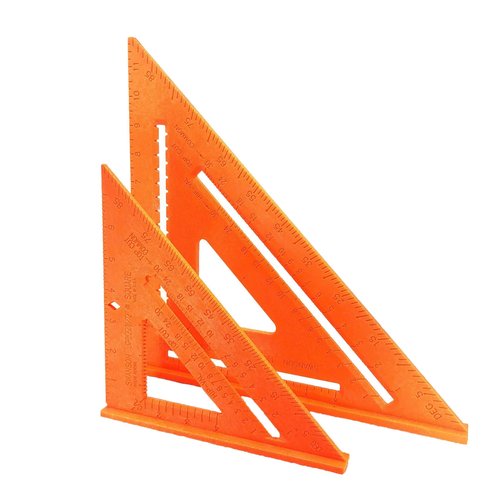 Swanson Tool Co T0701T0118 Value Pack 12 Inch and 8 Inch Speedlite® Squares—Hi Vis Orange Composite (High Impact Polystyrene)