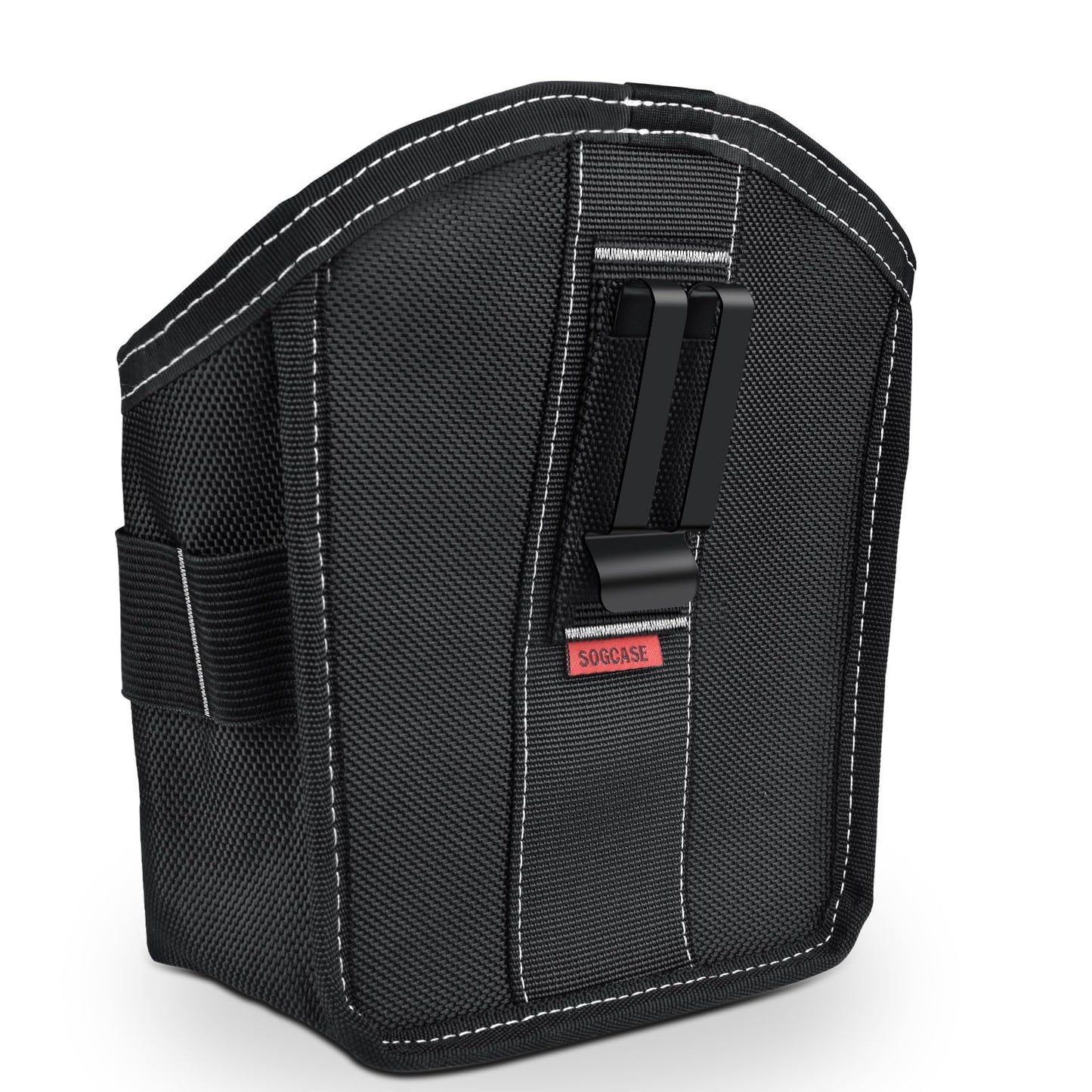 SOGCASE Tool Pouch Nails Screws Bag with Belt Clip (XL, Black)