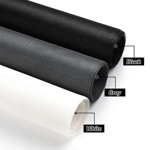 Senneny 48" x 106" Adjustable Window Screens, DIY Custom Fiberglass Screen Mesh, Window Screen Replacement for Windows Doors and Patio Screens, Premium Pet Screen (Black, 59" x 106")