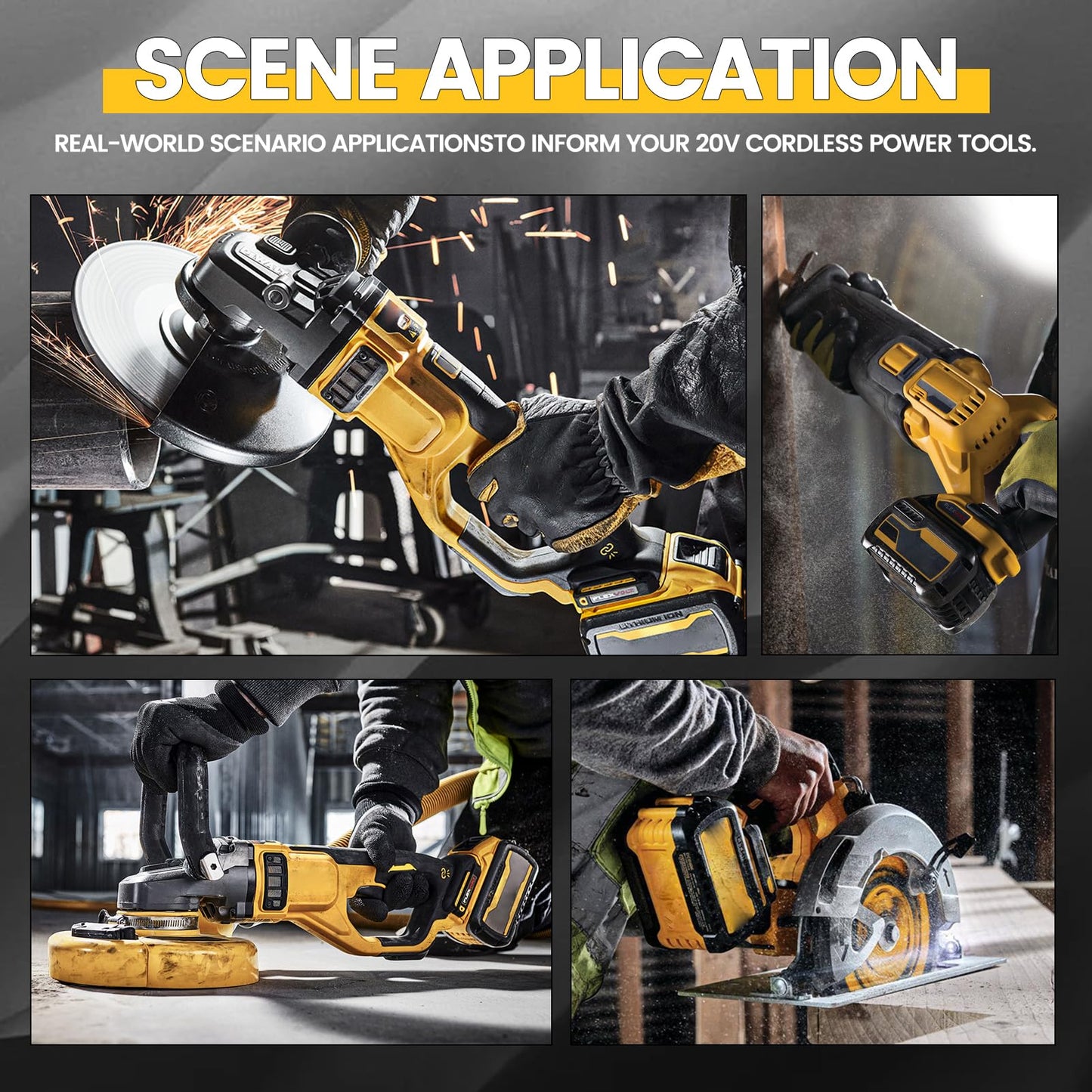 DCB200 8.0Ah Replacement for dewalt 20v max Battery Lithium-ion Batteries DCB200 DCB201 DCB203 DCB204 DCB206 DCB180 DCD/DCF/DCG Series Cordless Tools with LED Indicator 2Packs