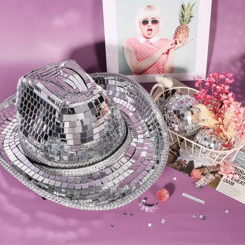 PP OPOUNT 2360 PCS Self Adhesive Mosaic Tiles, 5 x 5 mm Disco Tiles, Square Mirror Mosaic Tiles for Interior Decoration, DIY Disco Ball, Card Making and Art Collage