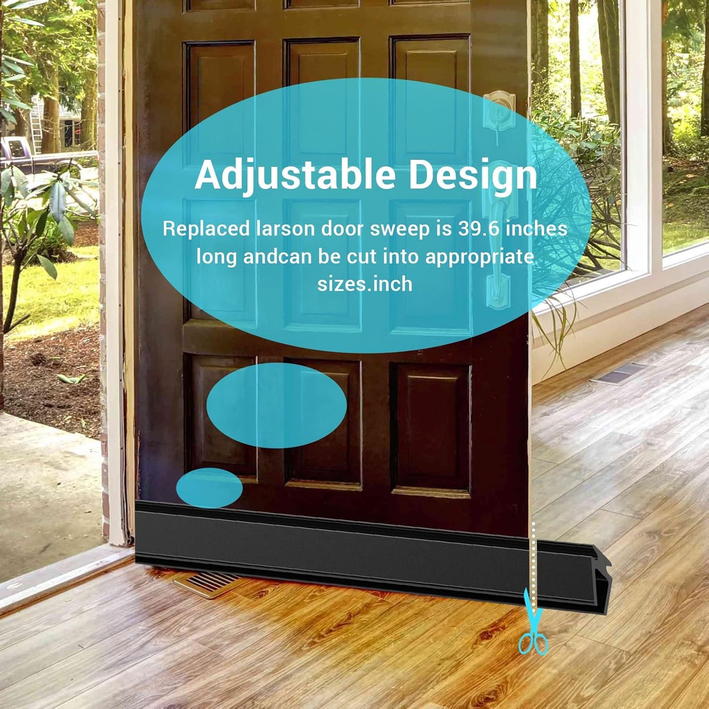 Storm Door Sweep Replacement for Larson & Pella Storm Door Expander Sweep, CH9030501 Sweep for Vinyl and Metal Door Sweep Assembly - Style 1