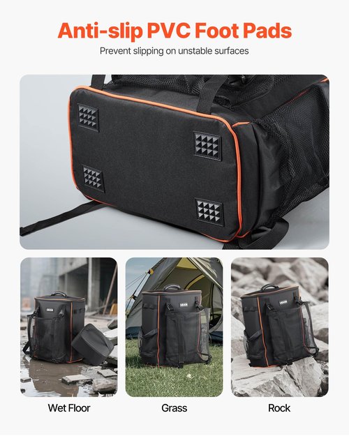 VEVOR Welding Backpack, 33L Welder Backpack with Insulated Bag & Helmet Bag, 600D Polyester Extreme Gear Pack for Tools and Helmet, Multi-Purpose Gear Storage Bag for Welding, Outdoor Camping, Hiking