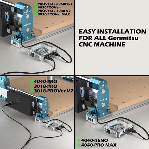 Sain Smart Genmitsu GGW-USB Wireless Wi-Fi Module Kit with USB Port, App G-Code Sending, Remote Control and Monitor CNC Milling Machine Offline Controller for all CNC Machine
