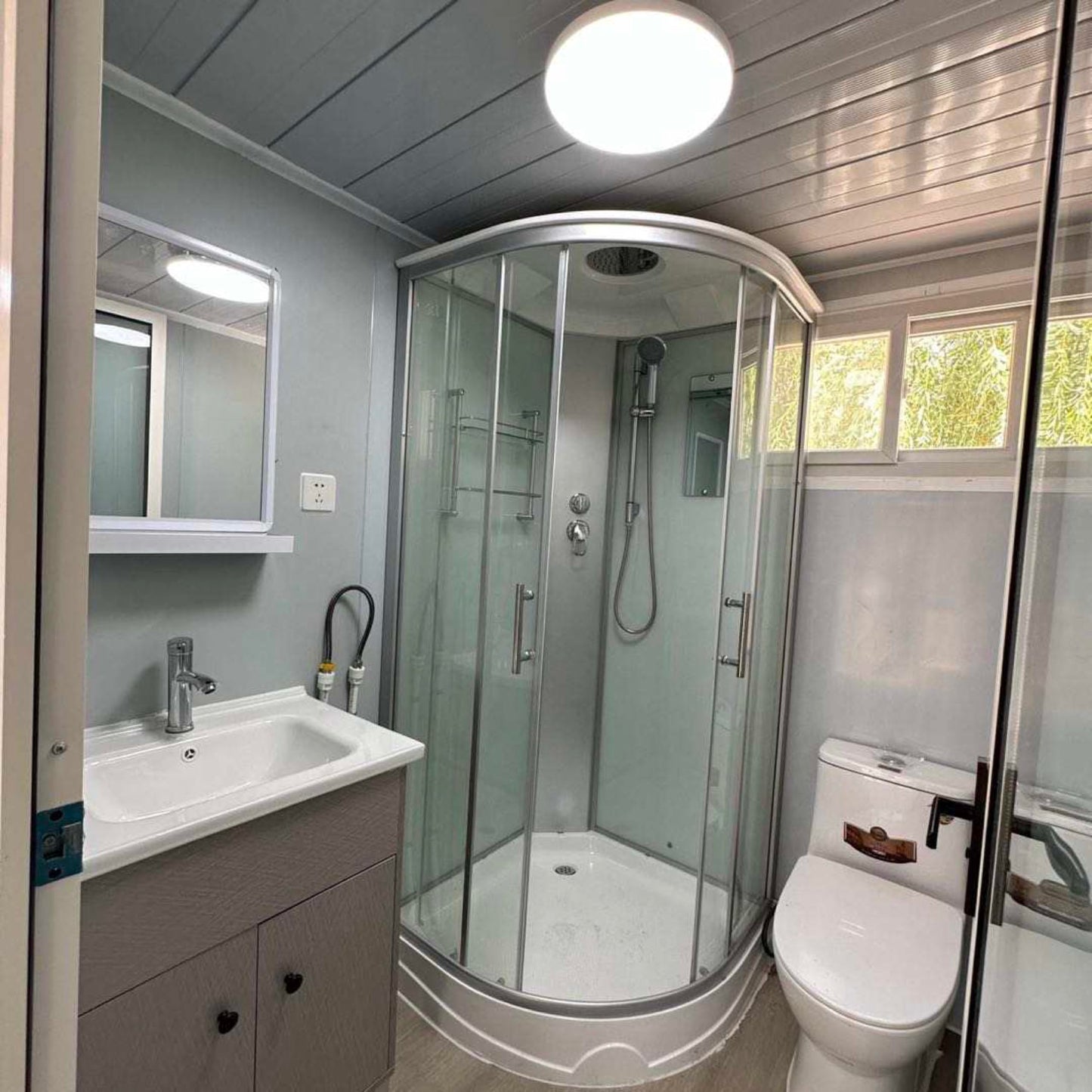 SAA Tiny Expandable Prefab Home - 1 Bath, 2 Rooms, 1 Kitchen - Foldable, Portable, Modular Guest House - 19 x 20 FT