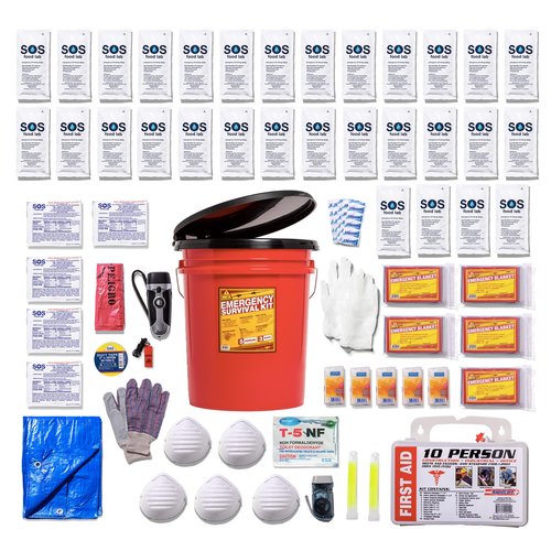 More Prepared 5 Person Office Survival Kit with Seat
