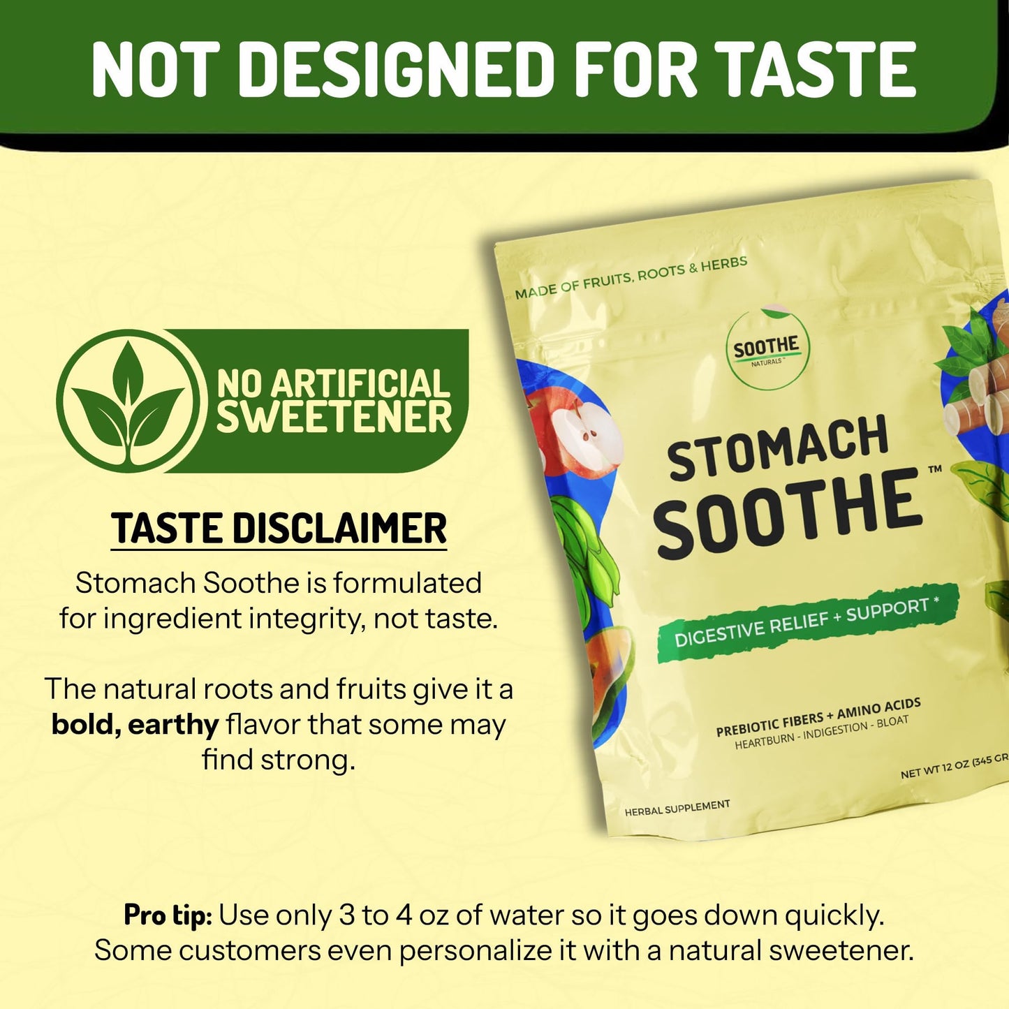 Stomach Soothe Soothe Naturals Acid Reflux Powder (30 Servings)