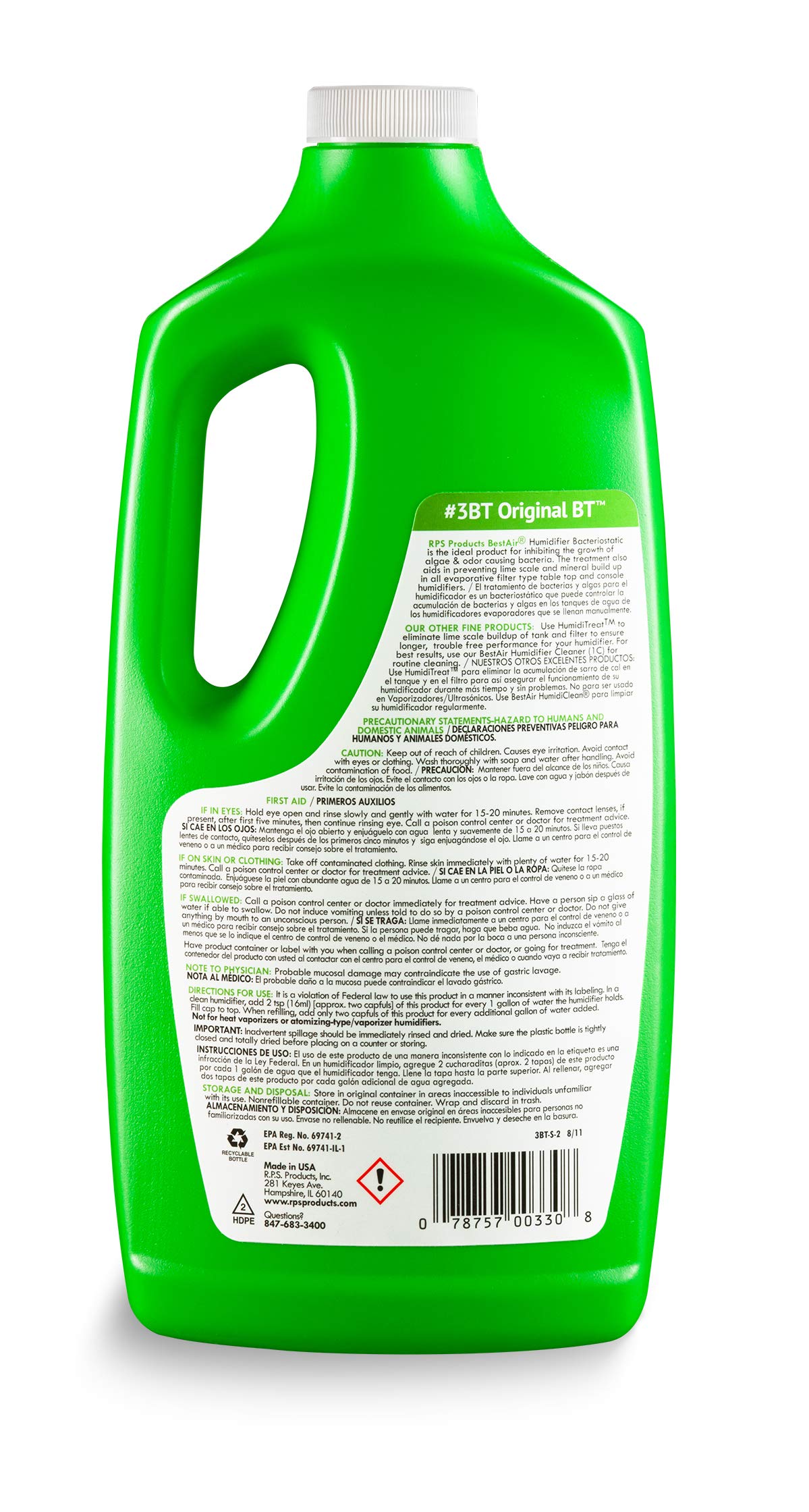 BestAir 3BT-PDQ-6 Original BT Humidifier Bacteriostatic Water Treatment, 32 fl oz, Single Pack