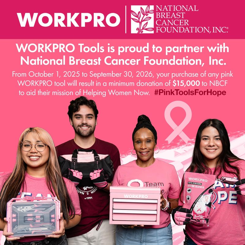 WORKPRO 25FT Pink Tape Measure, 1/8 Fractions Easy Read Measuring Tape, Retractable Nylon Coating Measurement Tape Accuracy 1/32, Magnetic Hook, Belt Clip, Rubber Protective Casing - Pink Ribbon
