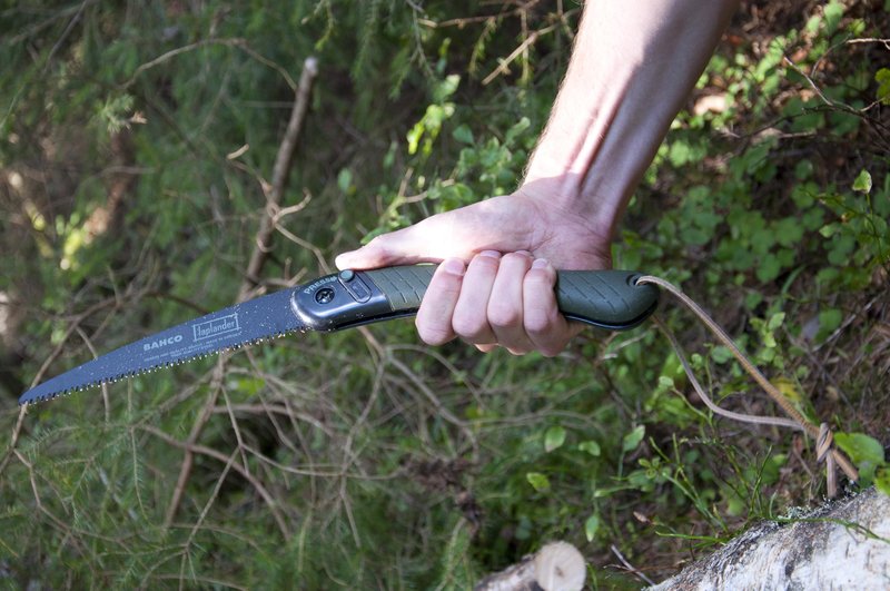 Bahco BAH396LAP 7-1/2" Laplander Folding Saw for Trail Maintenance, Wood Processing, and Survival Use, Rust-Protected Blade, Secure Lock, Ergonomic Grip, Ideal Bushcraft and Camping Tool