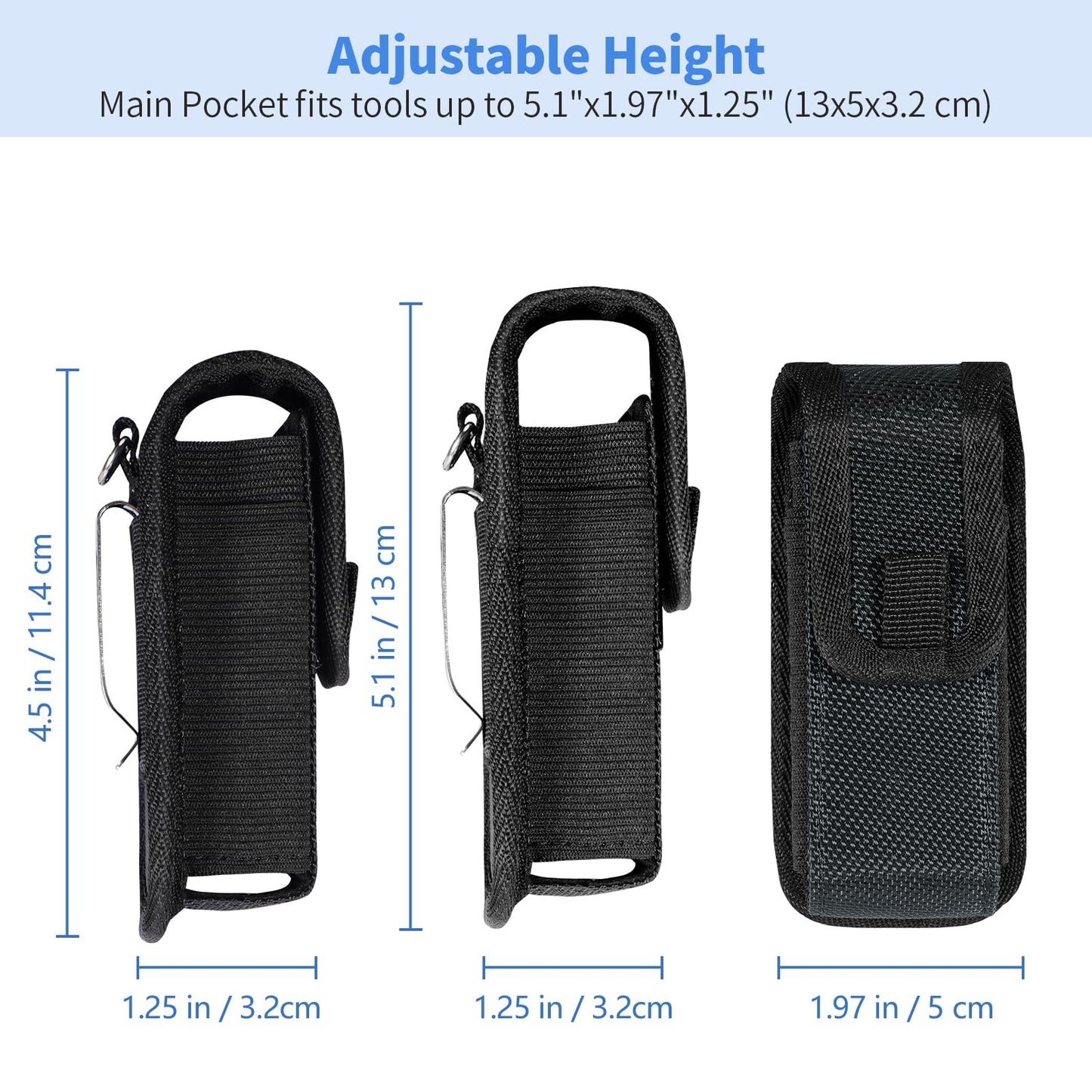 KENOBEE Multitool Sheath EDC Pouch Compatible with Leatherman Wave Plus Wingman Surge Rebar, Multi-Purpose Belt Clip Tool Holder Bag, Utility Tactical Waist Pack Camping Hiking Pocket Organizer Case
