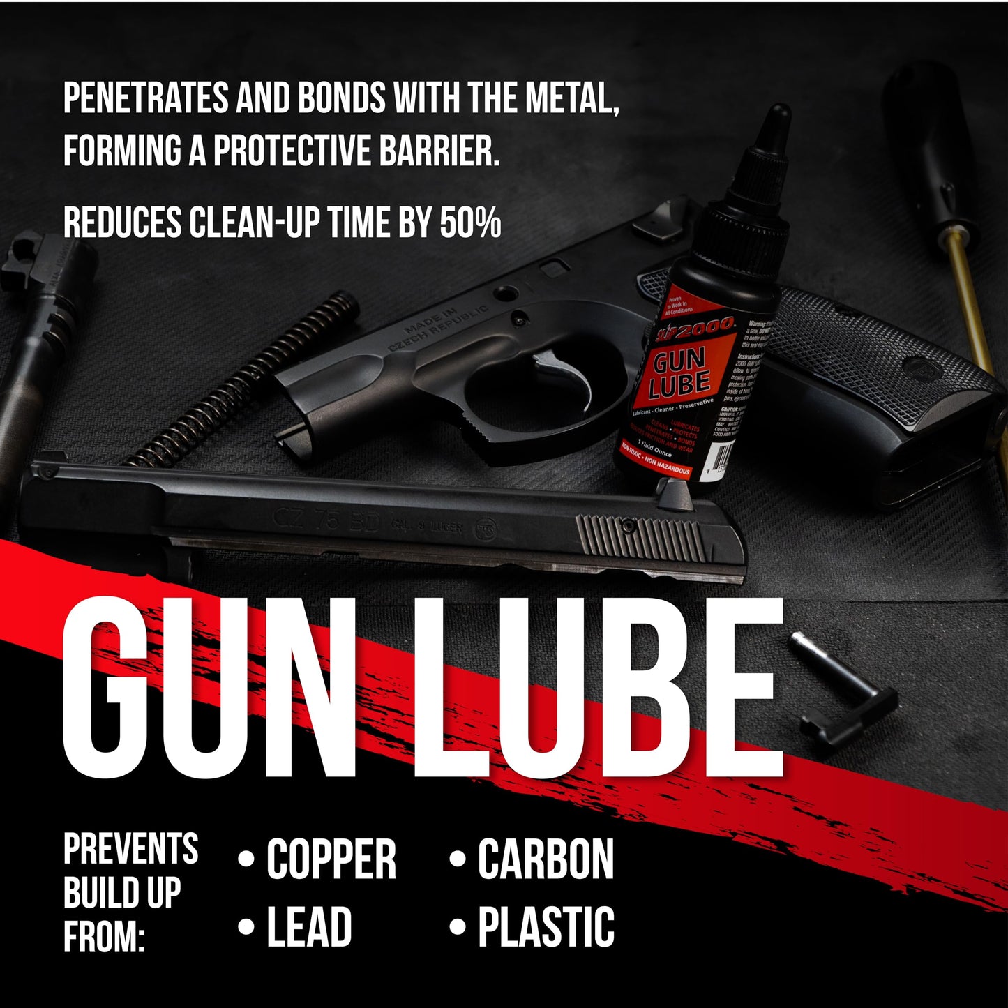 Slip 2000 Gun Lube Buddy Pack, Squeeze Bottle with Needle Tip Applicator for All Firearms, 100% Pure Synthetic CLP, Gun Lubricants for Peak Performance, (4 oz and 1 oz)
