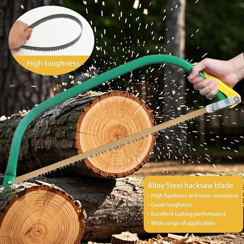 10 Pcs Bow Saw Blade 21 Inch Replacement,Fits Any 21” Bow Saw for Tree Cutting, Green Wood,Super-Hard Alloy Steel