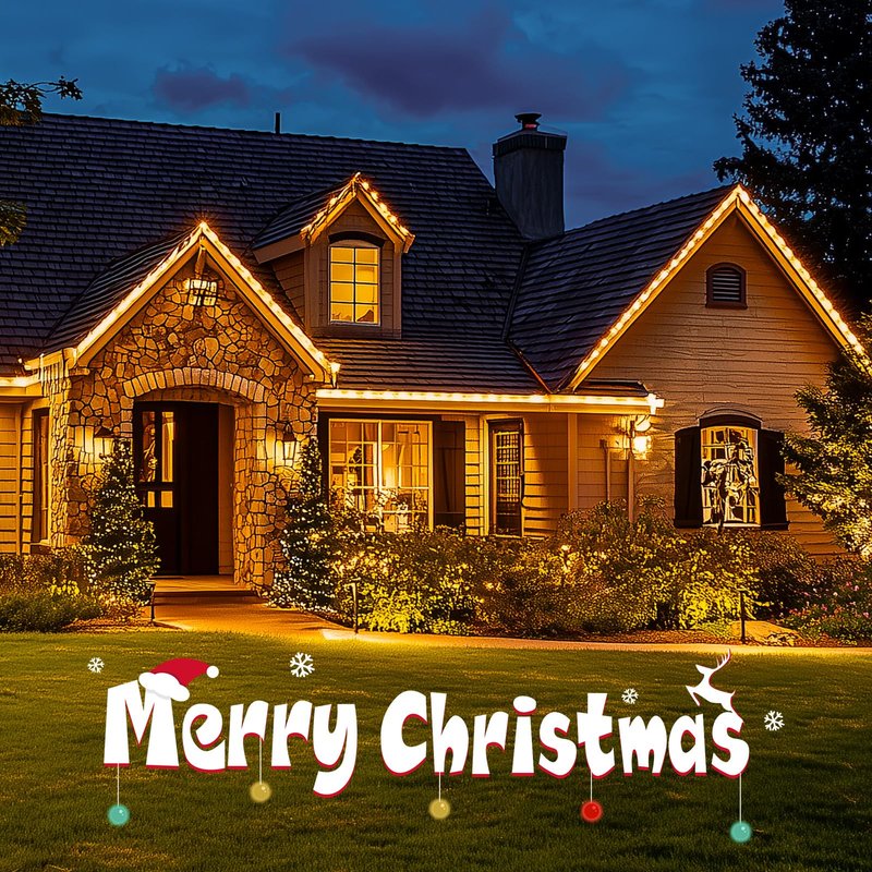 Minetom C9 Clear Christmas String Lights, 25FT 25 Blubs Bright & Warm Outdoor Christmas Lights, Long Life C9 String Lights for Tree Patio Gazebo Wreath, White Wire