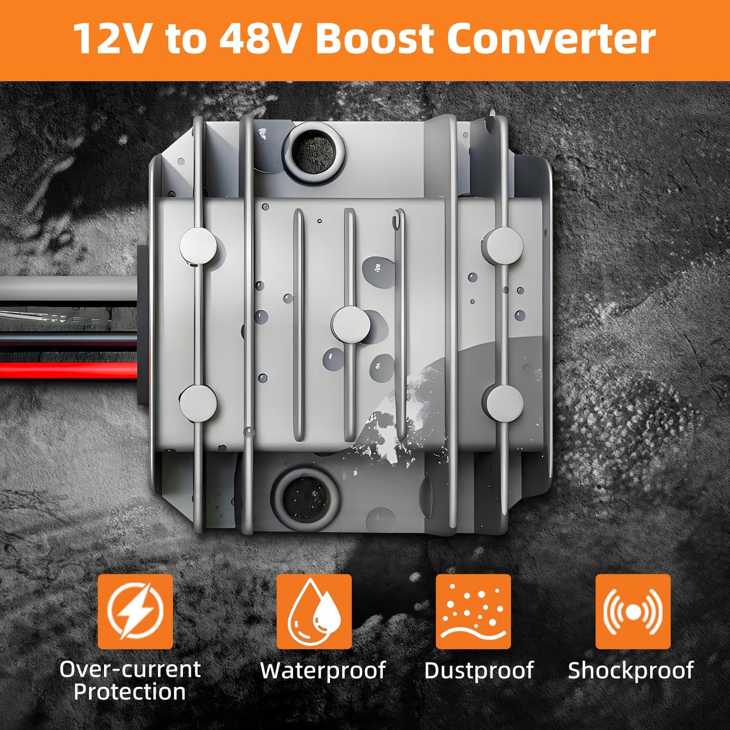 Pxm&MM for Starlink Mini 12V Adapter,Battery Boost Converter with DC5521 Female Port,Stable and efficient Power Conversion,Easy Installation,Output 48V/1.5A