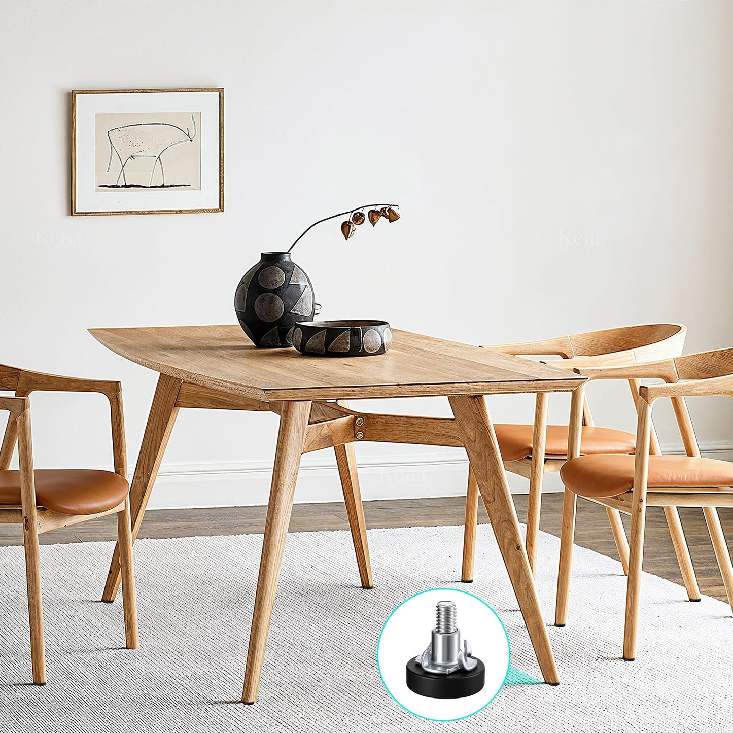 YBEATY 14 Pcs Thread Leveling Feet Heavy Duty Glide Chair Legs Antislip Individual Adjustable Furniture Levelers Threaded Screw on Table Feet for Cabinets Stool Desk Dresser Furniture