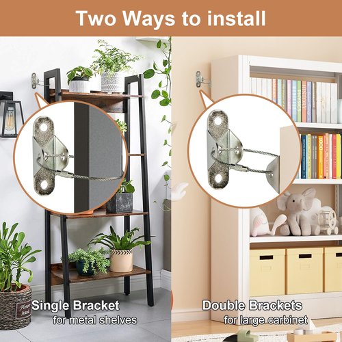 Furniture Anchors for Baby Proofing (4 Pack), Anti Tip Furniture Straps, Earthquake Straps, Keep Baby Pet Safety from Falling Furniture