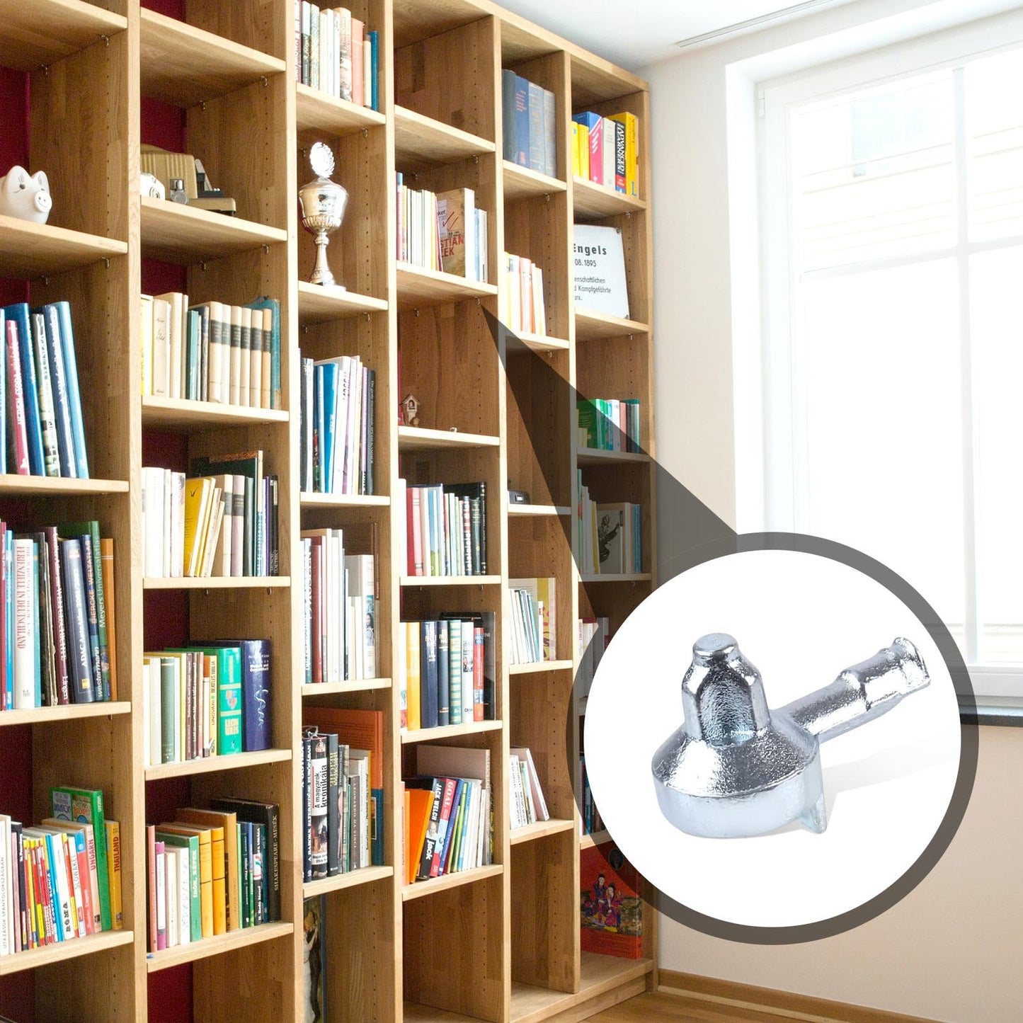 50pcs Shelf Support Pegs, Zinc Alloy Cabinet Shelf Pegs Bookshelf Support Holders Pin Bookshelf Pins for IKEA Part 131372 Billy Bookcase