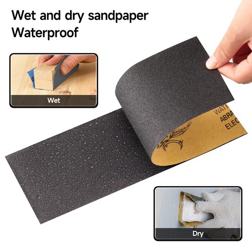 Sandpaper 2000 Grit, Wet Dry Sanding Sheets 9 x 3.6 Inch for Wood Furniture Finishing, Metal Sanding and Automotive Polishing,21 -Sheet
